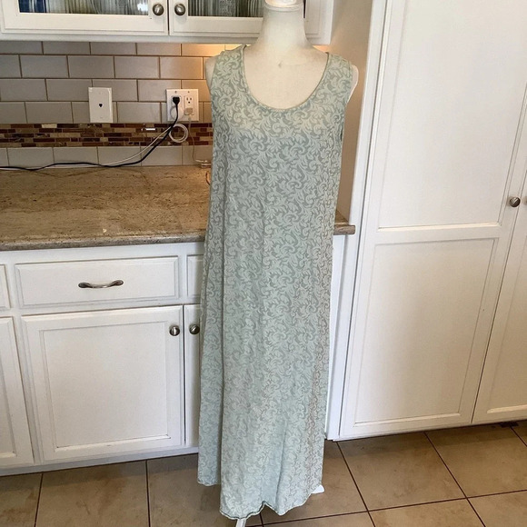 Cut Loose Vintage Two-Piece Green Maxi Dress Set Size Large - Picture 2 of 14